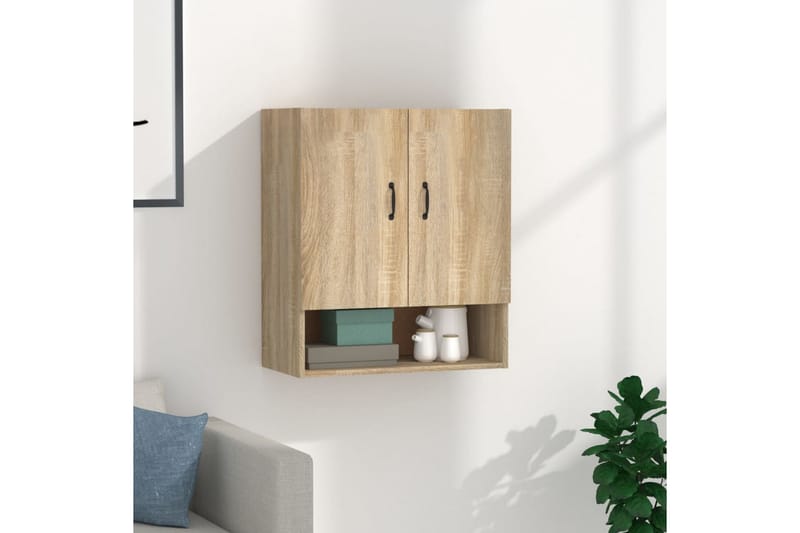 beBasic vægskab 60x31x70 cm konstrueret træ sonoma-eg - Brun - Opbevaring - Væghængt opbevaring