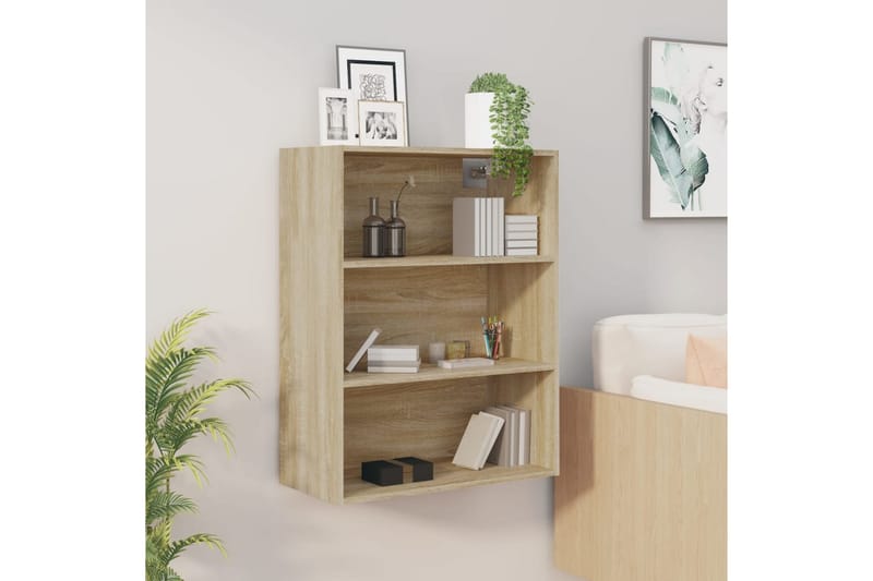 beBasic vægskab 69,5x32,5x90 cm sonoma-eg - Brun - Opbevaring - Væghængt opbevaring