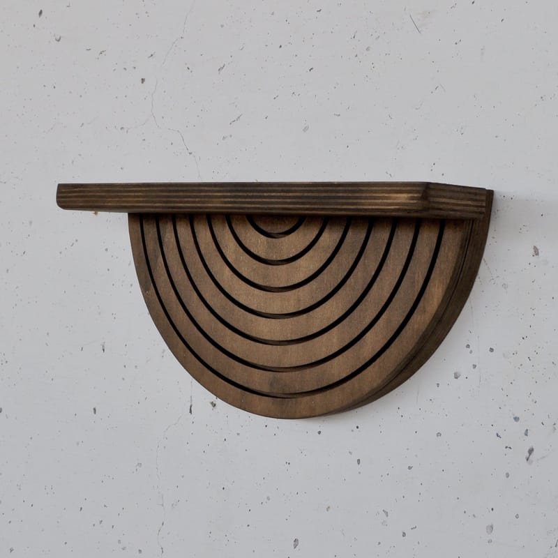 Dekorativ væghylde i træ Hanah Home Raflon (31 x 16 x 9 cm) Model halv cirkel ned - Opbevaring - Væghængt opbevaring