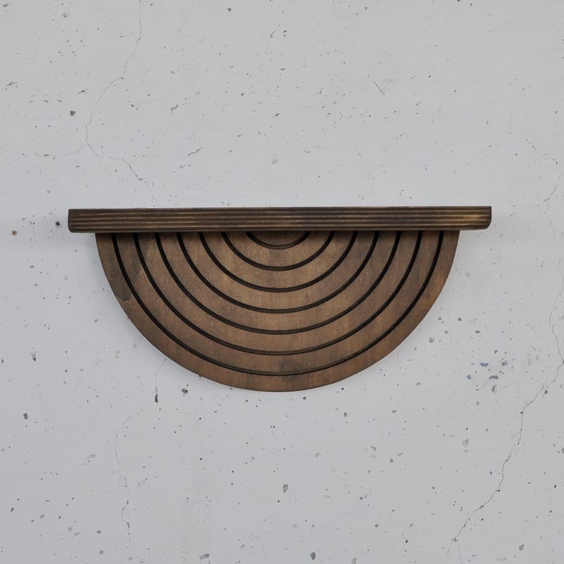 Dekorativ væghylde i træ Hanah Home Raflon (31 x 16 x 9 cm) Model halv cirkel ned - Opbevaring - Væghængt opbevaring