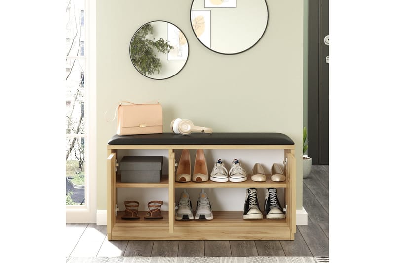 Andifli Skoskab 89,6x45,8 cm - Brun - Opbevaring - Entréopbevaring