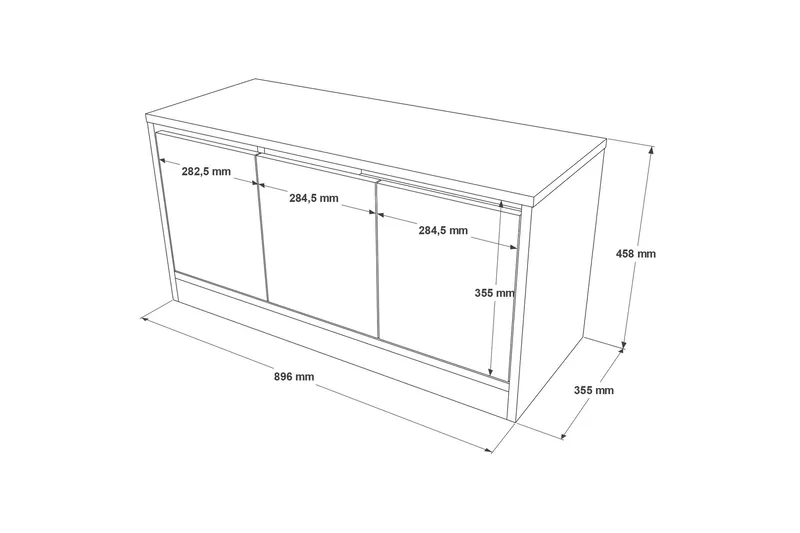 Andifli Skoskab 89,6x45,8 cm - Brun - Opbevaring - Entréopbevaring