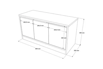 Andifli Skoskab 89,6x45,8 cm - Brun - Opbevaring - Entréopbevaring