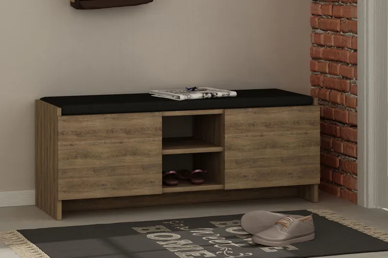 Homitis skohylde - Mørk eg - Opbevaring - Entréopbevaring