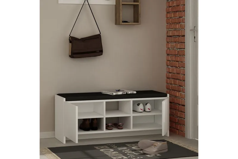 Homitis Skohylde med Opbevaring - Hvid - Opbevaring - Entréopbevaring