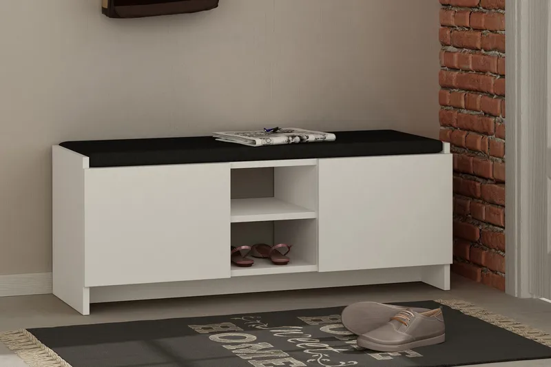 Homitis Skohylde med Opbevaring - Hvid - Opbevaring - Entréopbevaring