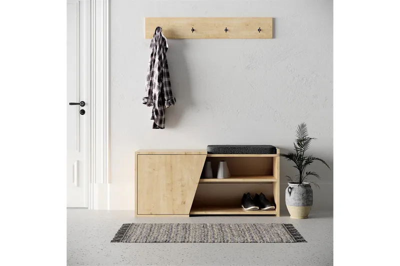 Jektvik Skoskab 104x37 cm - Natur - Opbevaring - Entréopbevaring