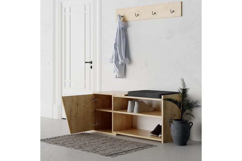 Jektvik Skoskab 104x37 cm - Natur - Opbevaring - Entréopbevaring