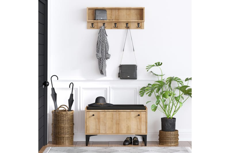 Mamerto Skoskab 80x36 cm - Natur - Opbevaring - Entréopbevaring