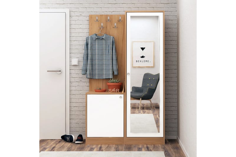 Mod Design Entrémøbel - Træ / hvid - Opbevaring - Entréopbevaring