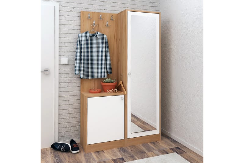 Mod Design Entrémøbel - Træ / hvid - Opbevaring - Entréopbevaring