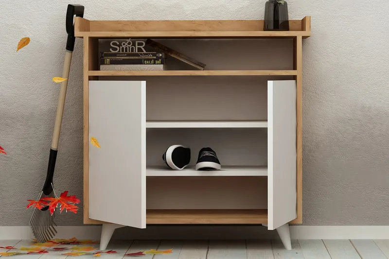 Mod Design opbevaringsskab - Træ / hvid - Opbevaring - Entréopbevaring