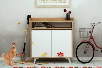 Mod Design opbevaringsskab - Træ / hvid - Opbevaring - Entréopbevaring