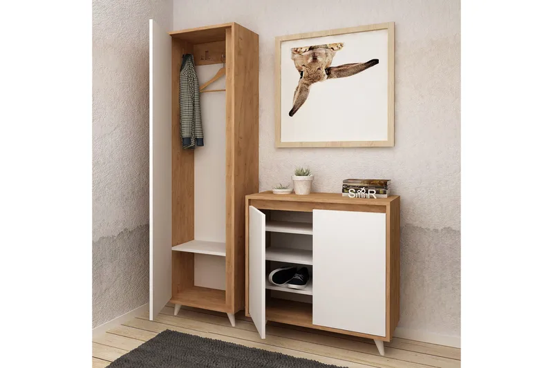 Mod Design Skænk og bogreol - Træ / hvid - Opbevaring - Entréopbevaring