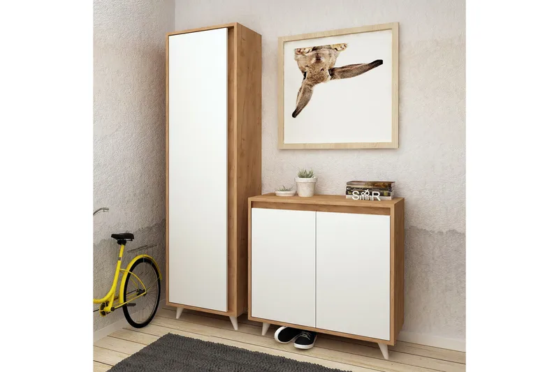 Mod Design Skænk og bogreol - Træ / hvid - Opbevaring - Entréopbevaring