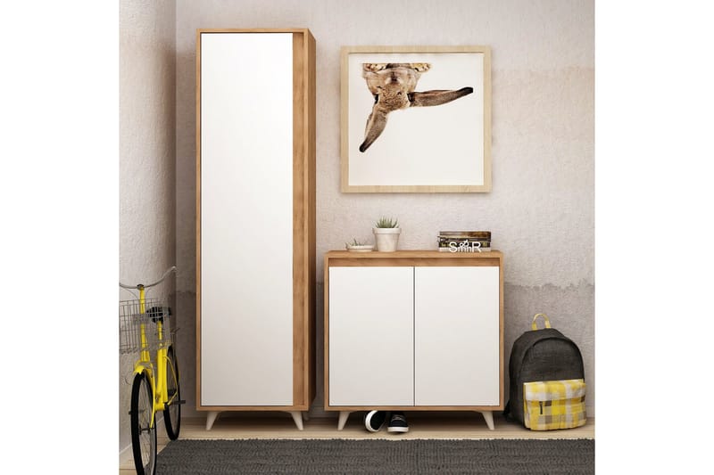 Mod Design Skænk og bogreol - Træ / hvid - Opbevaring - Entréopbevaring