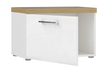 Nessebar Skoskab 43x60 cm - Hvid/Brun - Opbevaring - Entréopbevaring