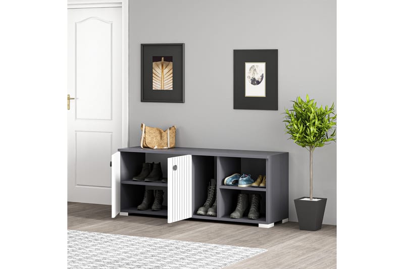 Rinorea Skoskab 120x51,6 cm - Antracit - Opbevaring - Entréopbevaring