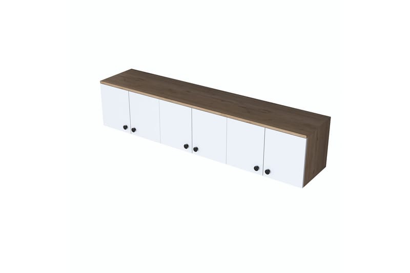 Jaibir Vegghylle 179,6x37,5 cm Brun/Hvit - Hanah Home - Opbevaring - Hylder & Reoler - Væghylde & vægreol