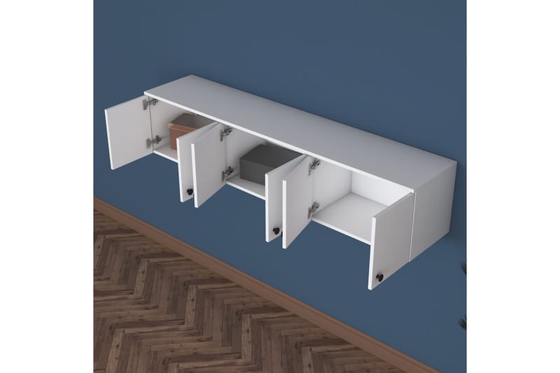 Jaibir Vegghylle 179,6x37,5 cm Hvit - Hanah Home - Opbevaring - Hylder & Reoler - Væghylde & vægreol