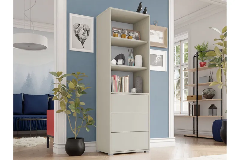 Agawal Reol 60 cm - Beige - Opbevaring - Hylder & Reoler - Bogreol