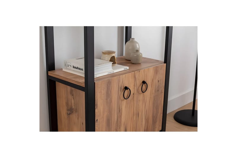 Albuferia Bogreol 64 cm - Natur/Sort - Opbevaring - Hylder & Reoler - Bogreol