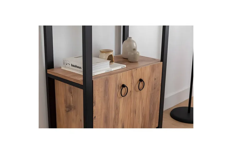 Albuferia Bogreol 64 cm - Natur/Sort - Opbevaring - Hylder & Reoler - Bogreol