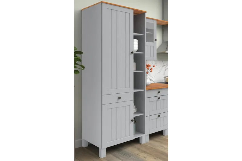 Alby Bogreol 205x75 cm - Grå - Opbevaring - Hylder & Reoler - Bogreol