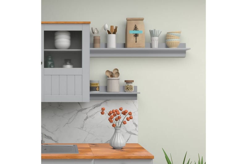 Alby Væghylde 100x14 cm - Grå - Opbevaring - Hylder & Reoler - Væghylde & vægreol