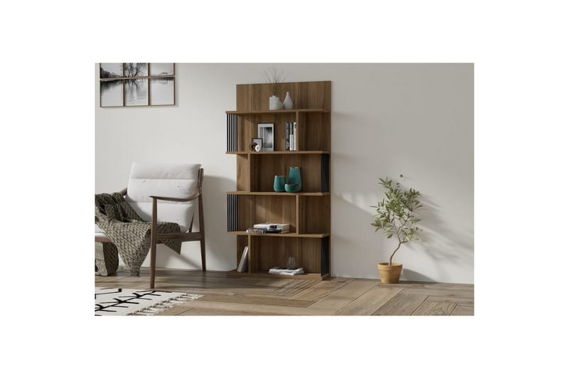 Alexelle Bogreol 80 cm - Valnød - Opbevaring - Hylder & Reoler - Bogreol