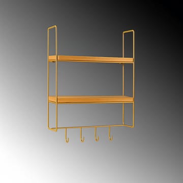 Alvorn væghylde 58x42 cm - Guld og Natur - Opbevaring - Hylder & Reoler - Væghylde & vægreol