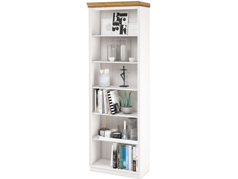 Anita Bogreol 74 cm i Malet Træ - Hvid - Opbevaring - Hylder & Reoler - Bogreol