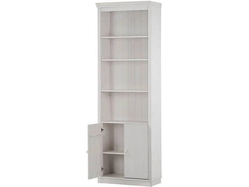 Anita Bogreol 74 cm i Malet Træ - Hvid - Opbevaring - Hylder & Reoler - Bogreol