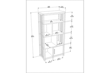 Arven Bogreol 60 cm i Malet Træ - Hvid|Guld - Opbevaring - Hylder & Reoler - Bogreol