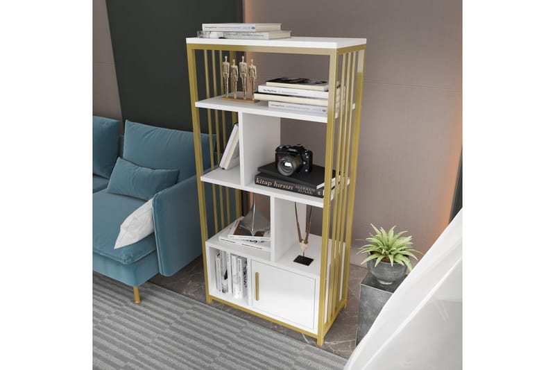 Arven Reol 60 cm - Guld/Hvid - Opbevaring - Hylder & Reoler - Bogreol