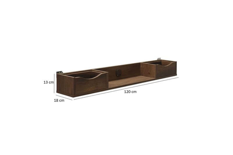 Astra Vægmonteret Hylde 120 cm - Brun - Opbevaring - Hylder & Reoler - Væghylde & vægreol