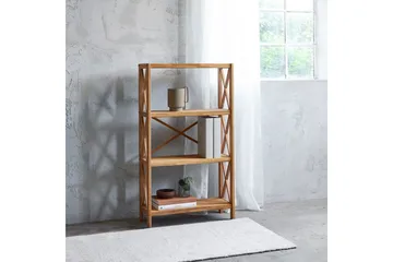 Ayanna Bogreol 70 cm i Teak - Brun - Opbevaring - Hylder & Reoler - Bogreol