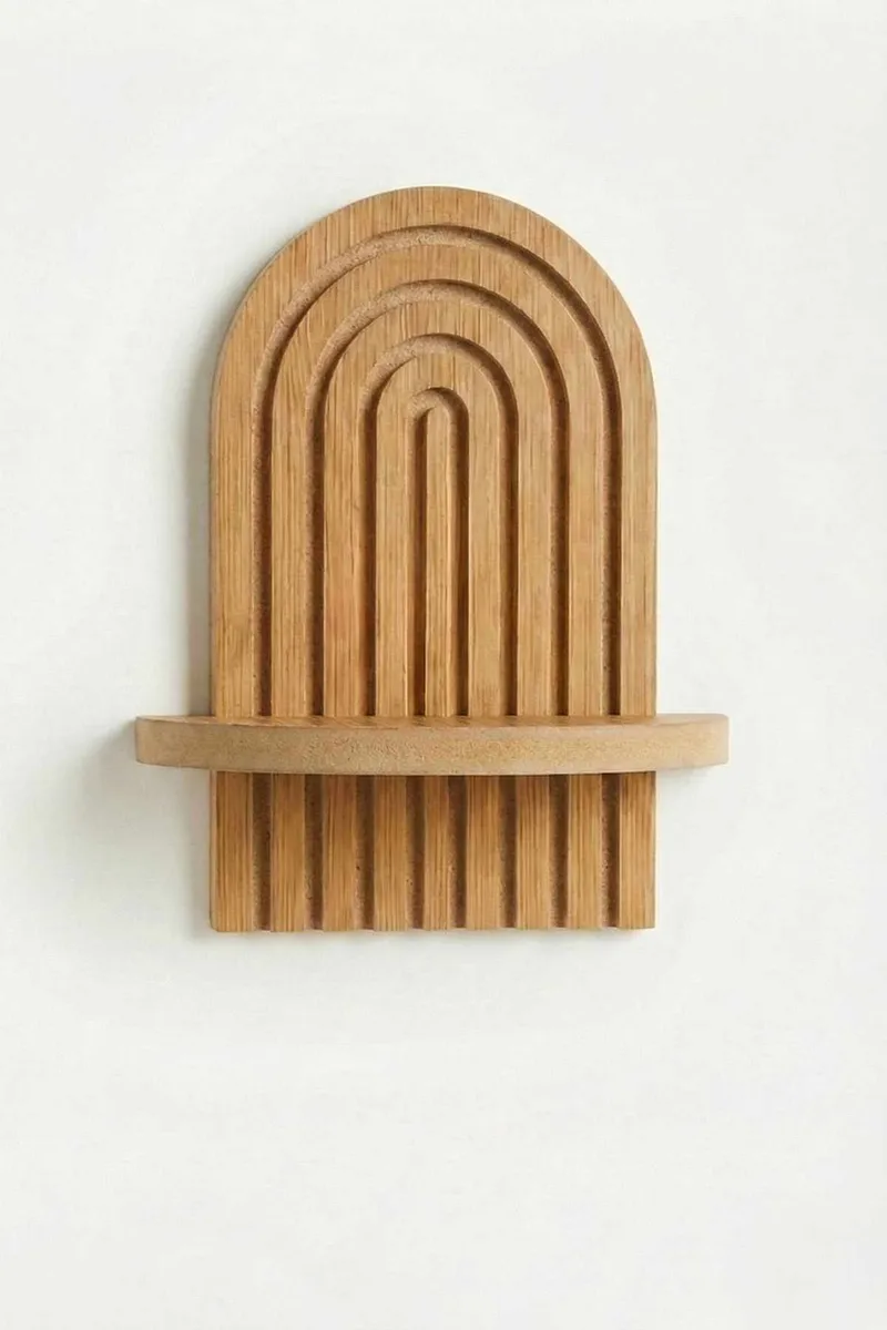 Baynor væghylde 20x35 cm, Eg Brun