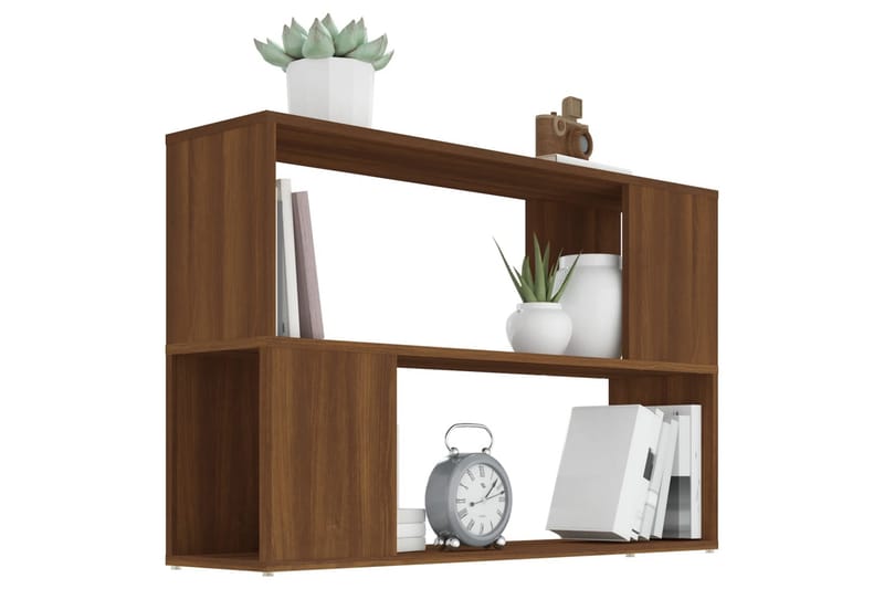 beBasic bogreol 100x24x63 cm konstrueret træ brun egetræsfarve - Brun - Opbevaring - Hylder & Reoler - Bogreol