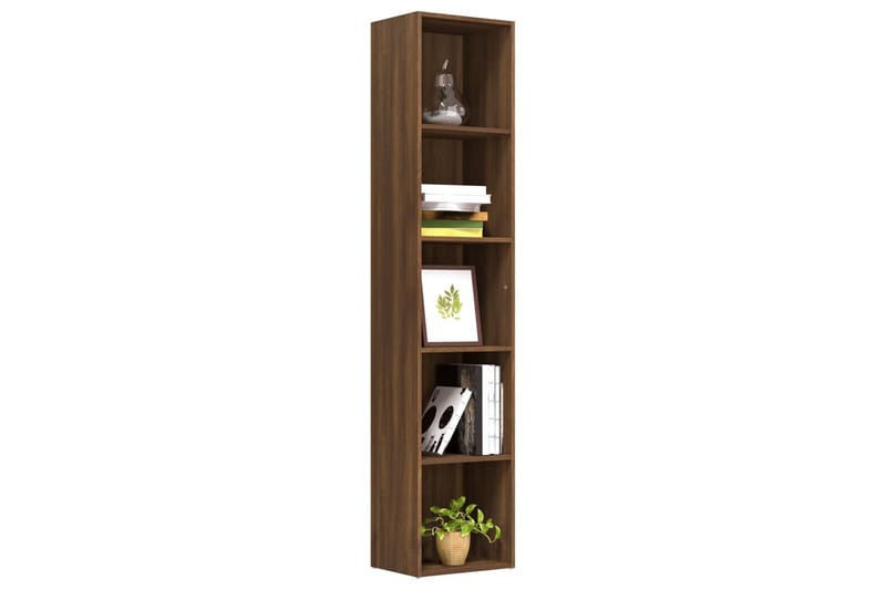 beBasic bogreol 40x30x189 cm konstrueret træ brun egetræsfarve - Brun - Opbevaring - Hylder & Reoler - Bogreol