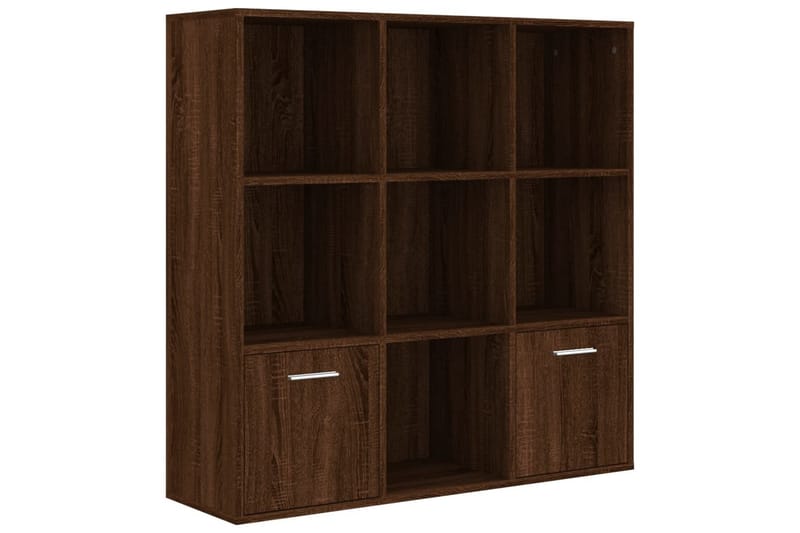 beBasic bogreol 98x30x98 cm brun egetræsfarve - Brun - Bogreol