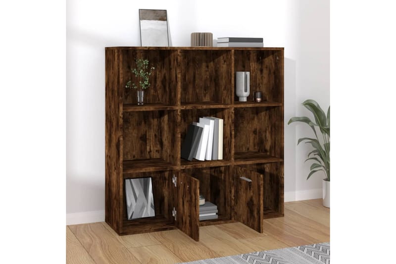 beBasic bogreol 98x30x98 cm røget egetræsfarve - Brun - Opbevaring - Hylder & Reoler - Bogreol
