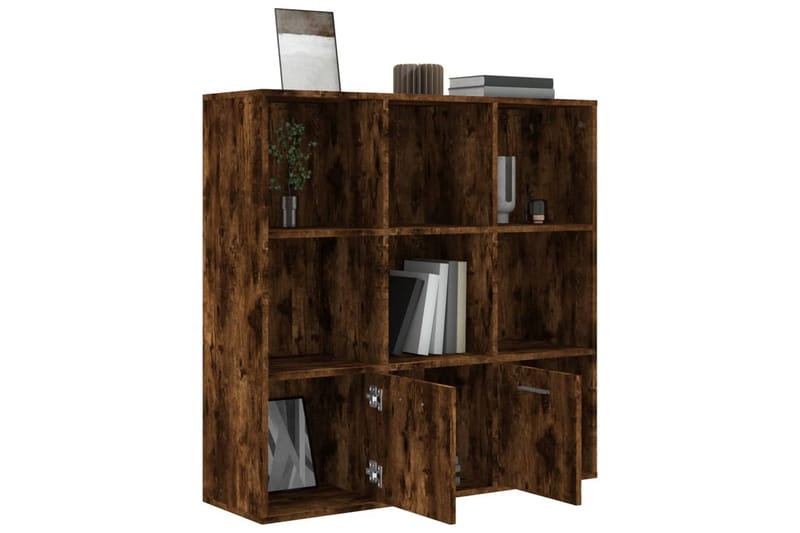 beBasic bogreol 98x30x98 cm røget egetræsfarve - Brun - Opbevaring - Hylder & Reoler - Bogreol