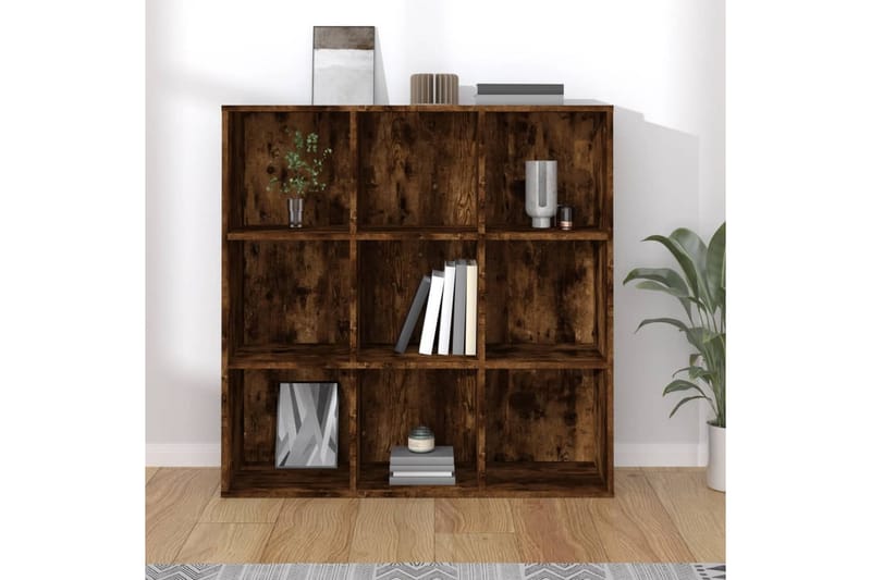 beBasic bogreol 98x30x98 cm røget egetræsfarve - Brun - Opbevaring - Hylder & Reoler - Bogreol