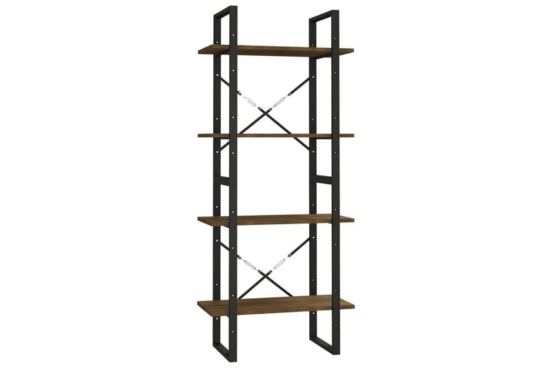 beBasic bogreol m. 4 hylder 60x30x140 cm konstrueret træ brun egetræ - Brun - Opbevaring - Hylder & Reoler - Bogreol