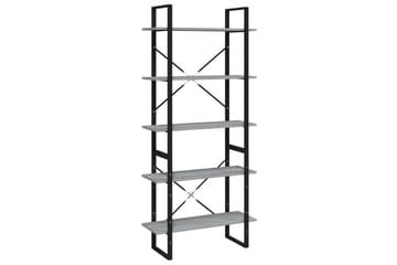 beBasic bogreol m. 5 hylder 80x30x175 cm konstrueret træ grå sonoma-eg - GrÃ¥ - Opbevaring - Hylder & Reoler - Bogreol
