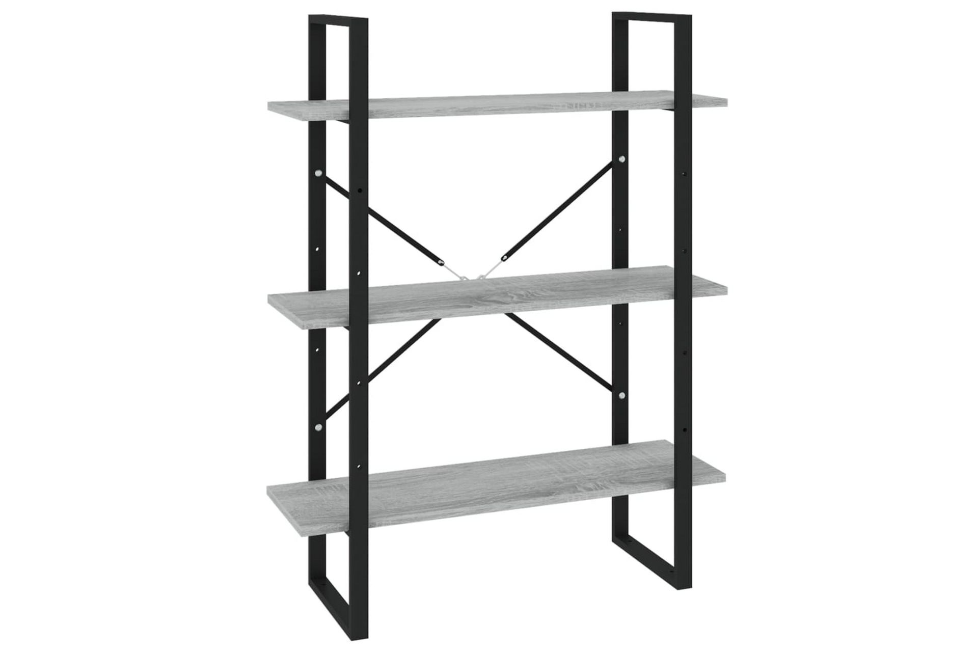 beBasic bogreol m. 5 hylder 80x30x175 cm konstrueret træ grå sonoma-eg - GrÃ¥ - Opbevaring - Hylder & Reoler - Bogreol