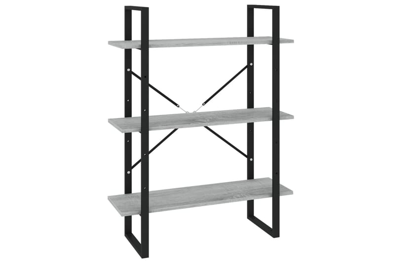 beBasic bogreol m. 5 hylder 80x30x175 cm konstrueret træ grå sonoma-eg - GrÃ¥ - Opbevaring - Hylder & Reoler - Bogreol