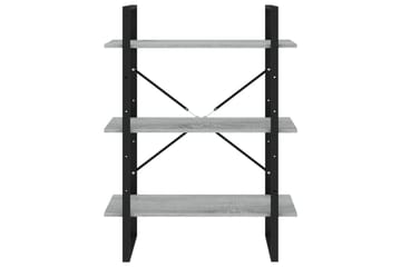 beBasic bogreol m. 5 hylder 80x30x175 cm konstrueret træ grå sonoma-eg - GrÃ¥ - Opbevaring - Hylder & Reoler - Bogreol