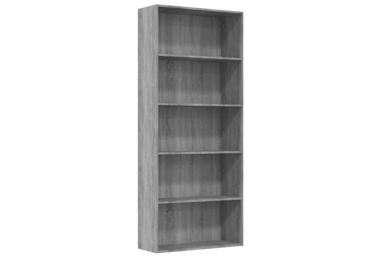beBasic bogreol m. 5 hylder 80x30x189 cm konstrueret træ grå sonoma - GrÃ¥ - Opbevaring - Hylder & Reoler - Bogreol